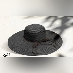 NWT Black Wide-Brimmed Hat